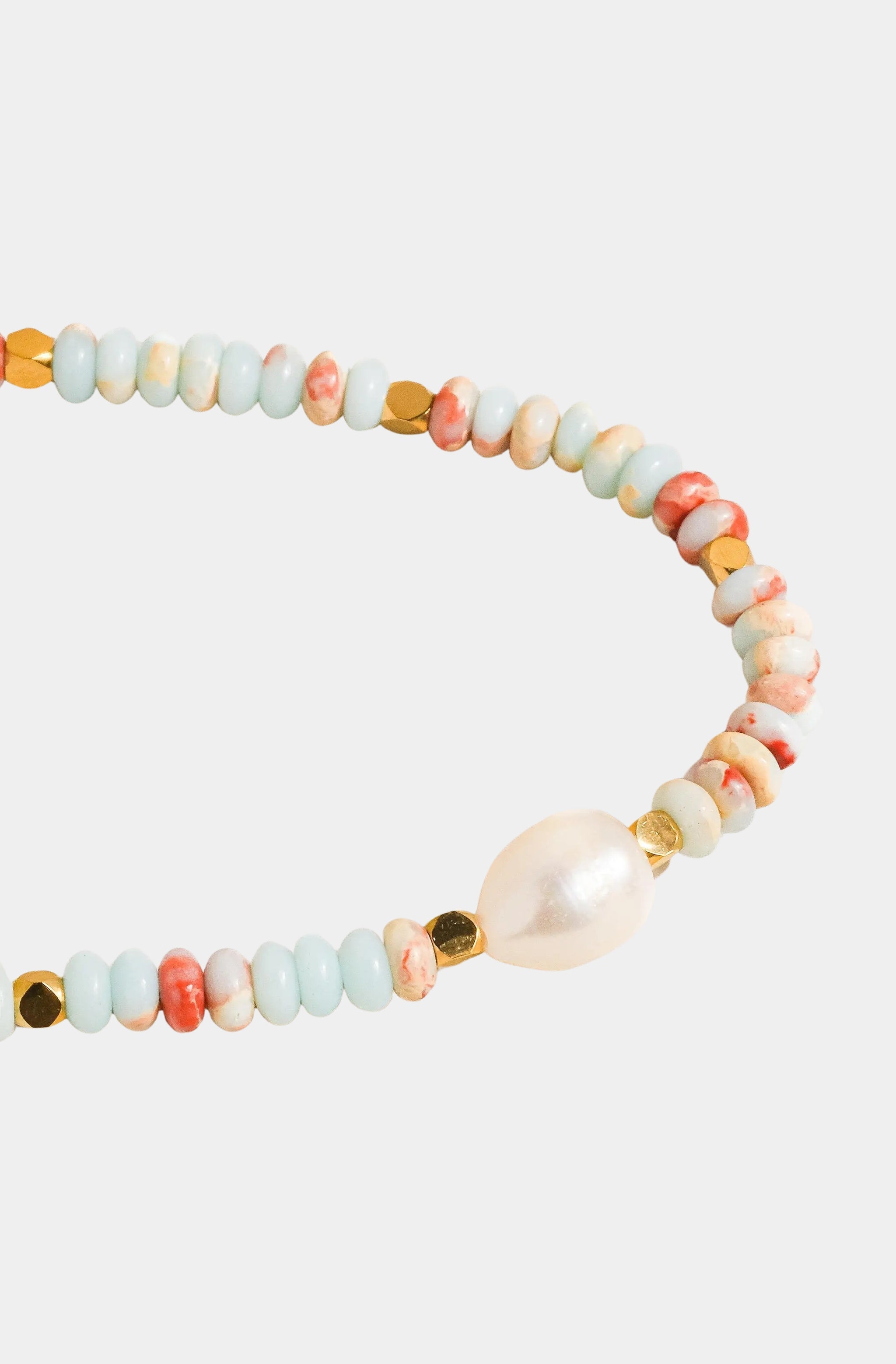 Hemline Fav Swank Boho Beaded Pearl Necklace