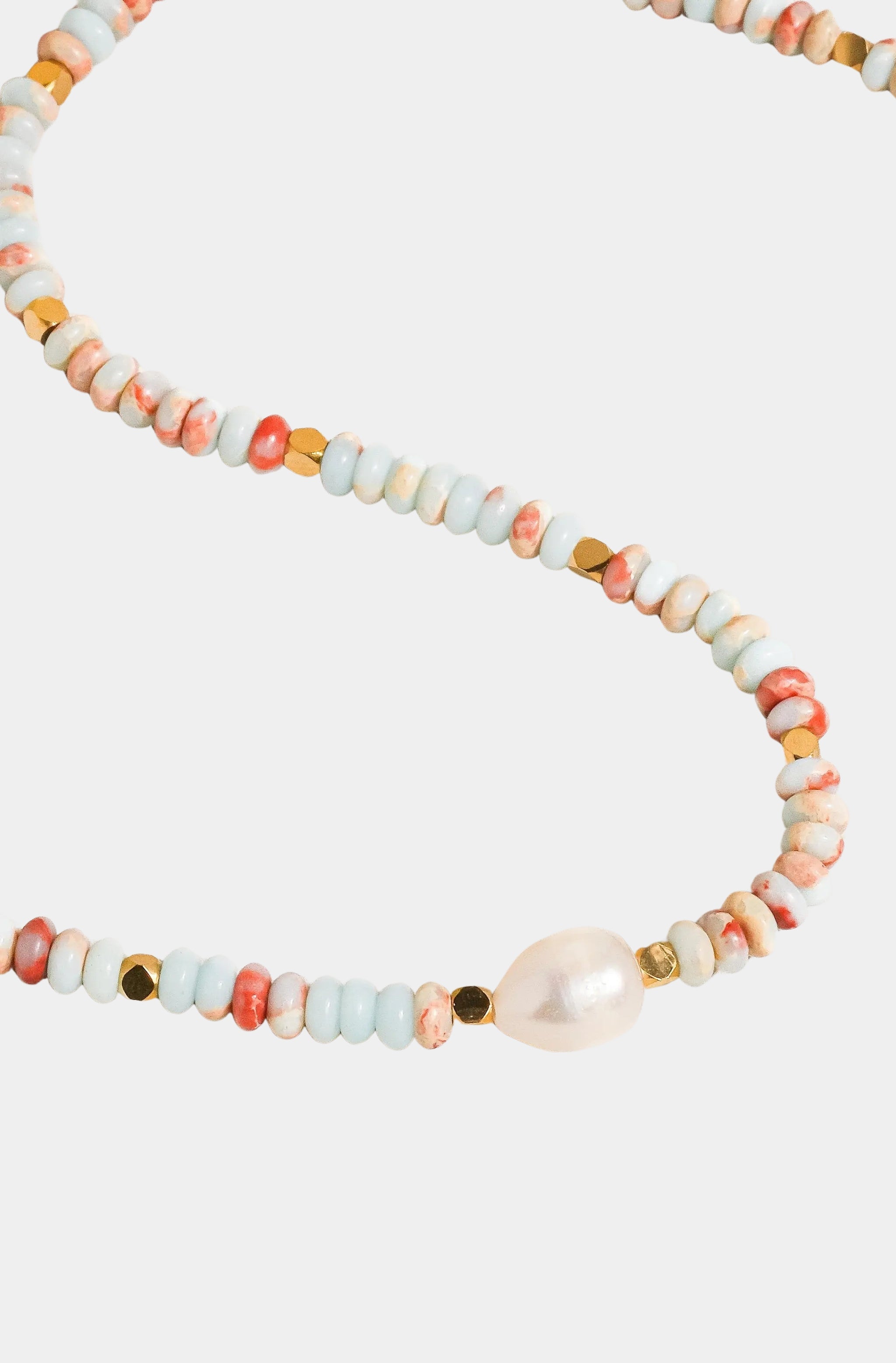 Hemline Fav Swank Boho Beaded Pearl Necklace