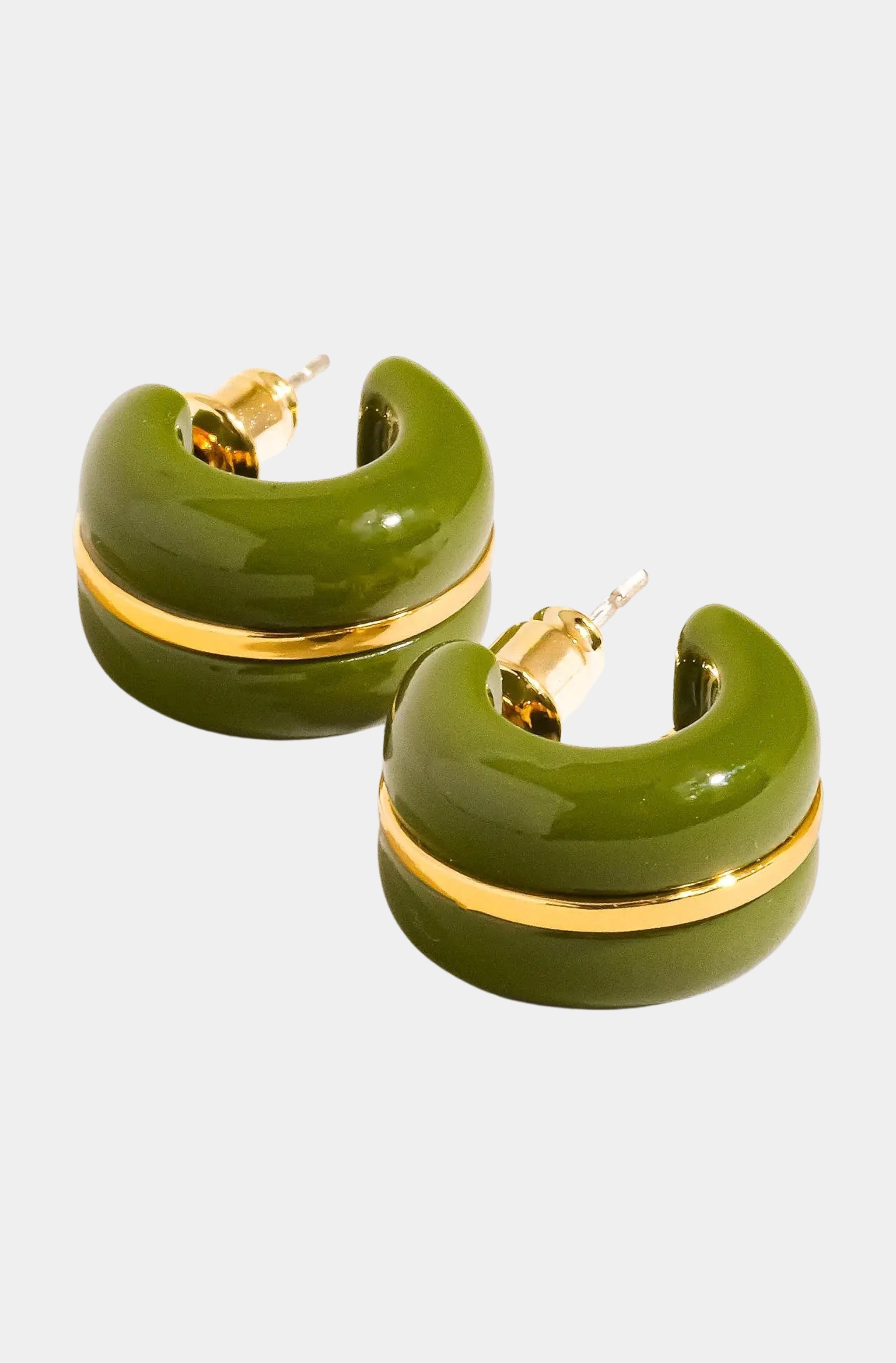 Hemline Fav Arlo Small C Hoop Earring