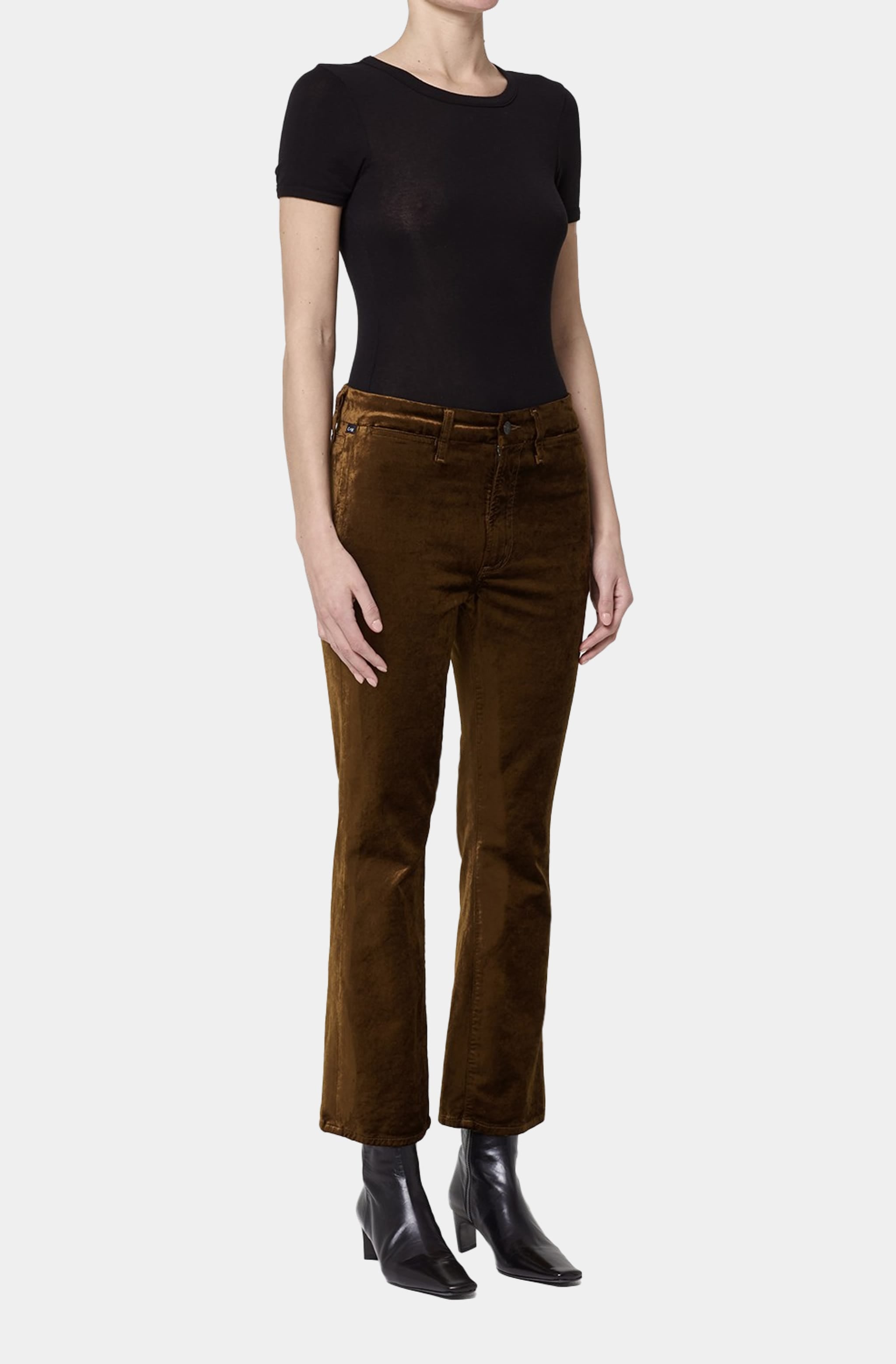 Isola Cropped Trouser in Velvet