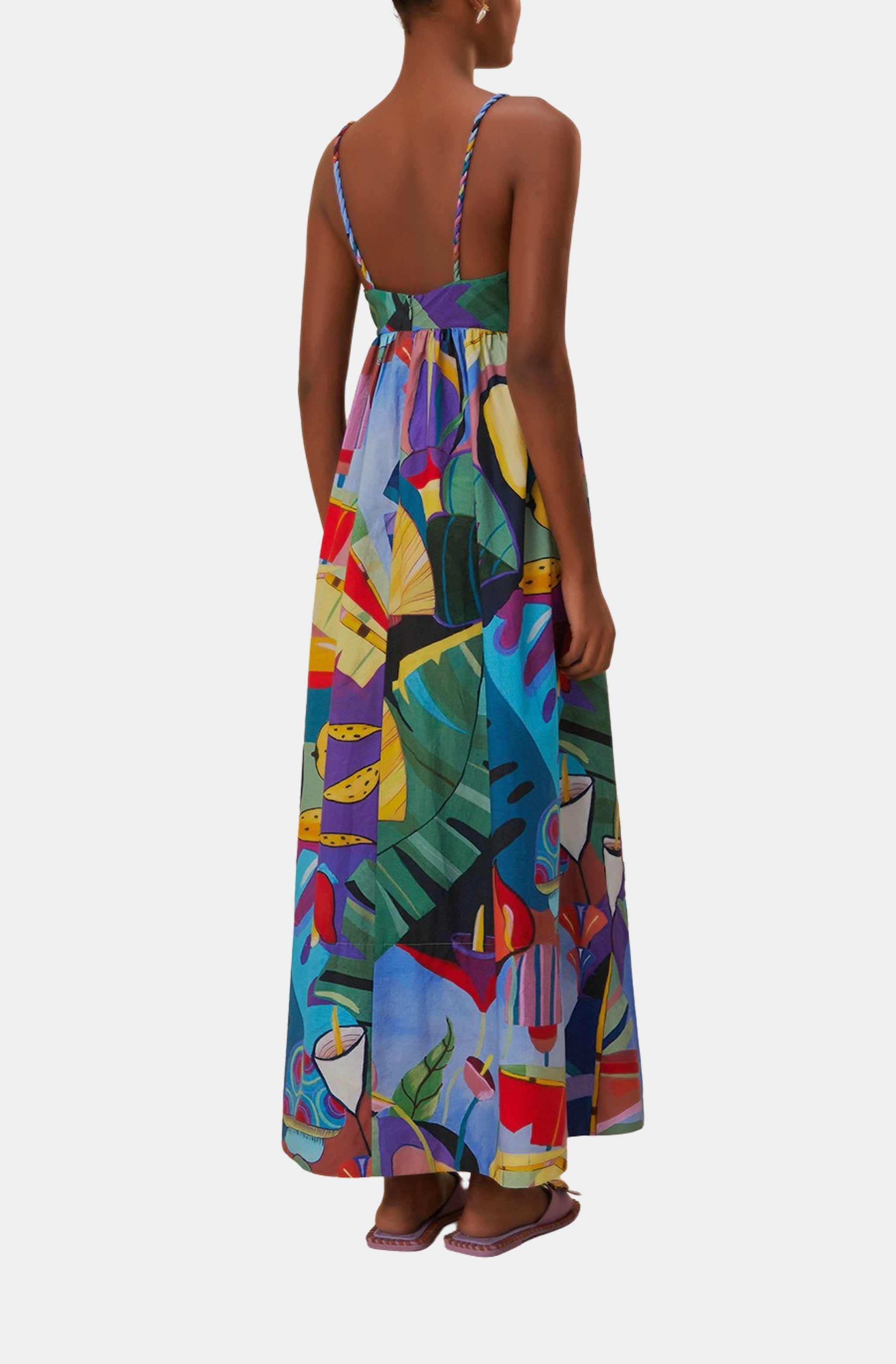 Tropical Scenario Sleeveless Maxi Dress