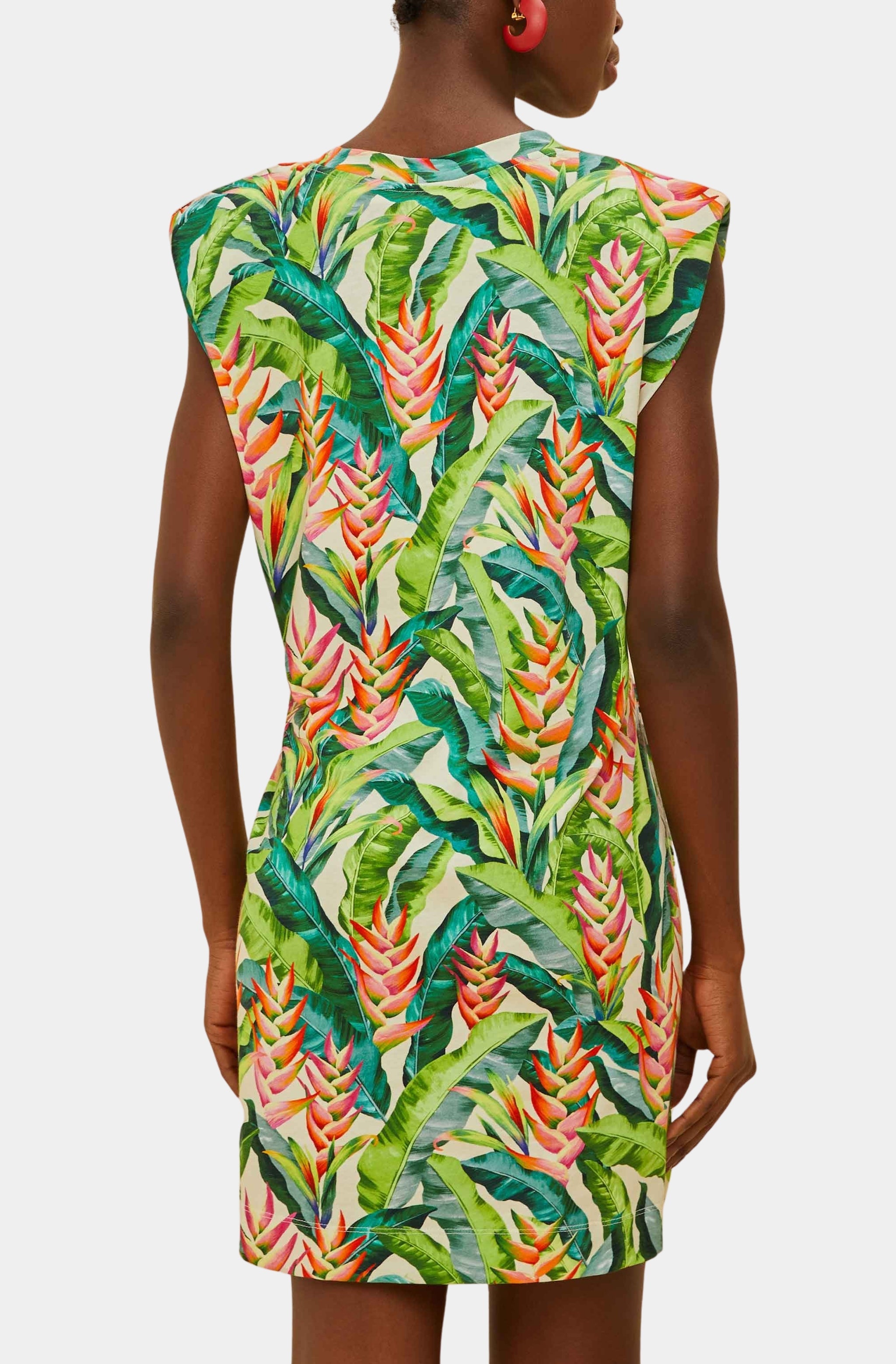 Heli Leaves Pearl Jersey T-shirt Mini Dress