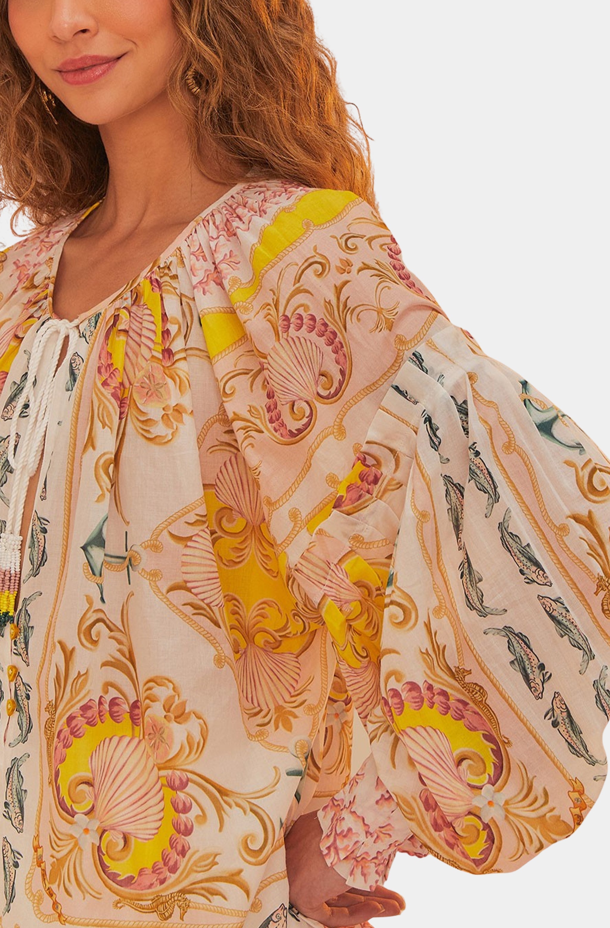 Maritime Magic Off-White Blouse