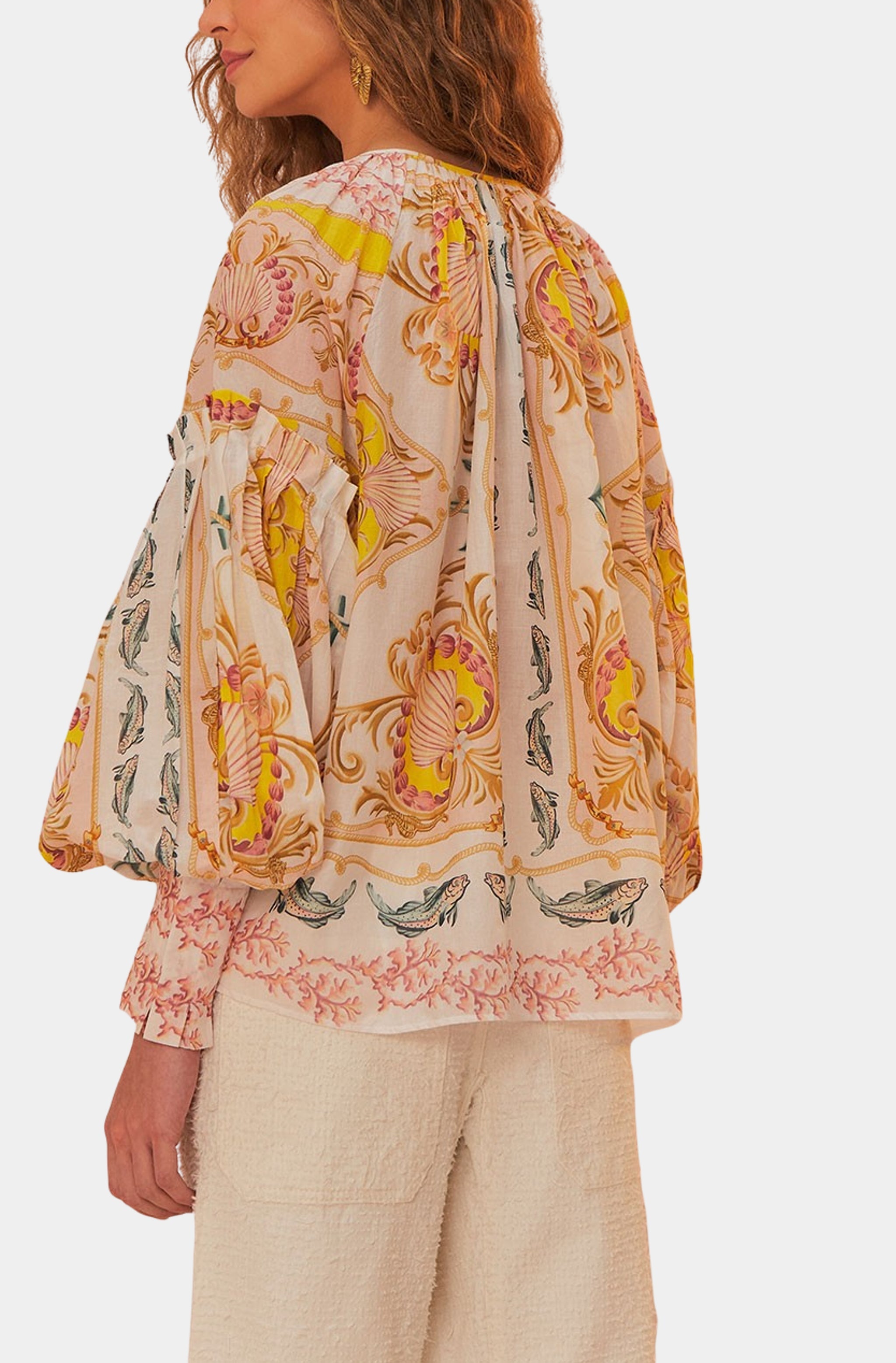 Maritime Magic Off-White Blouse