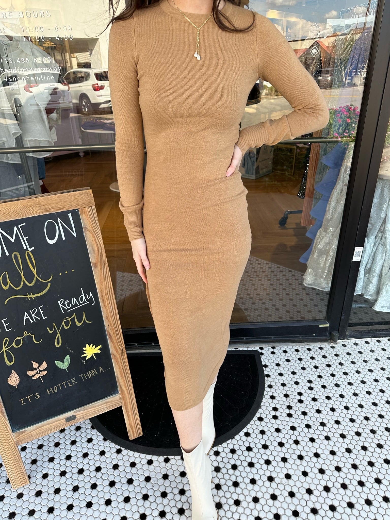 Babysoft Button Midi Dress