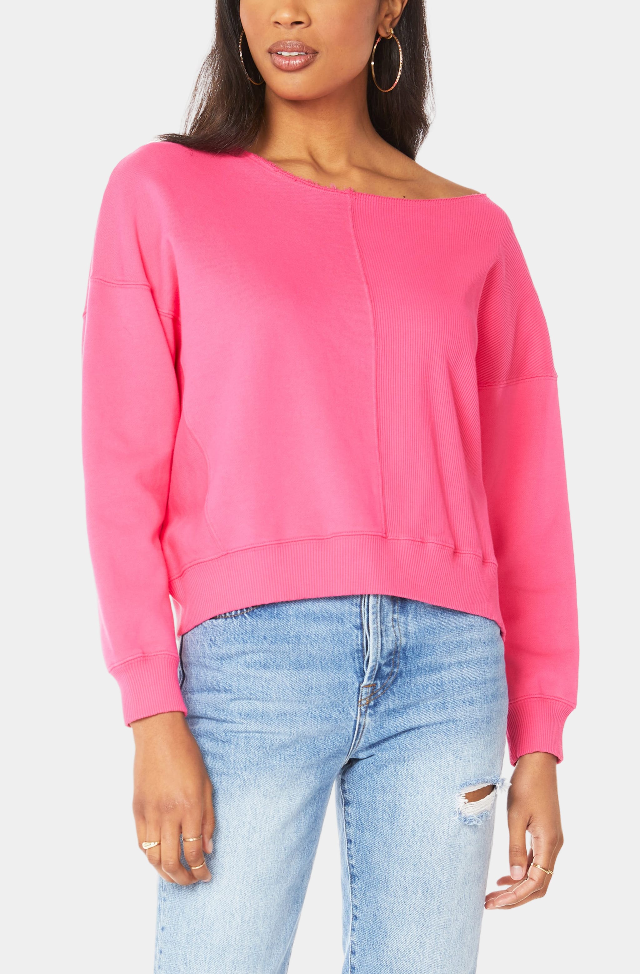 Boatneck sweatshirt best sale