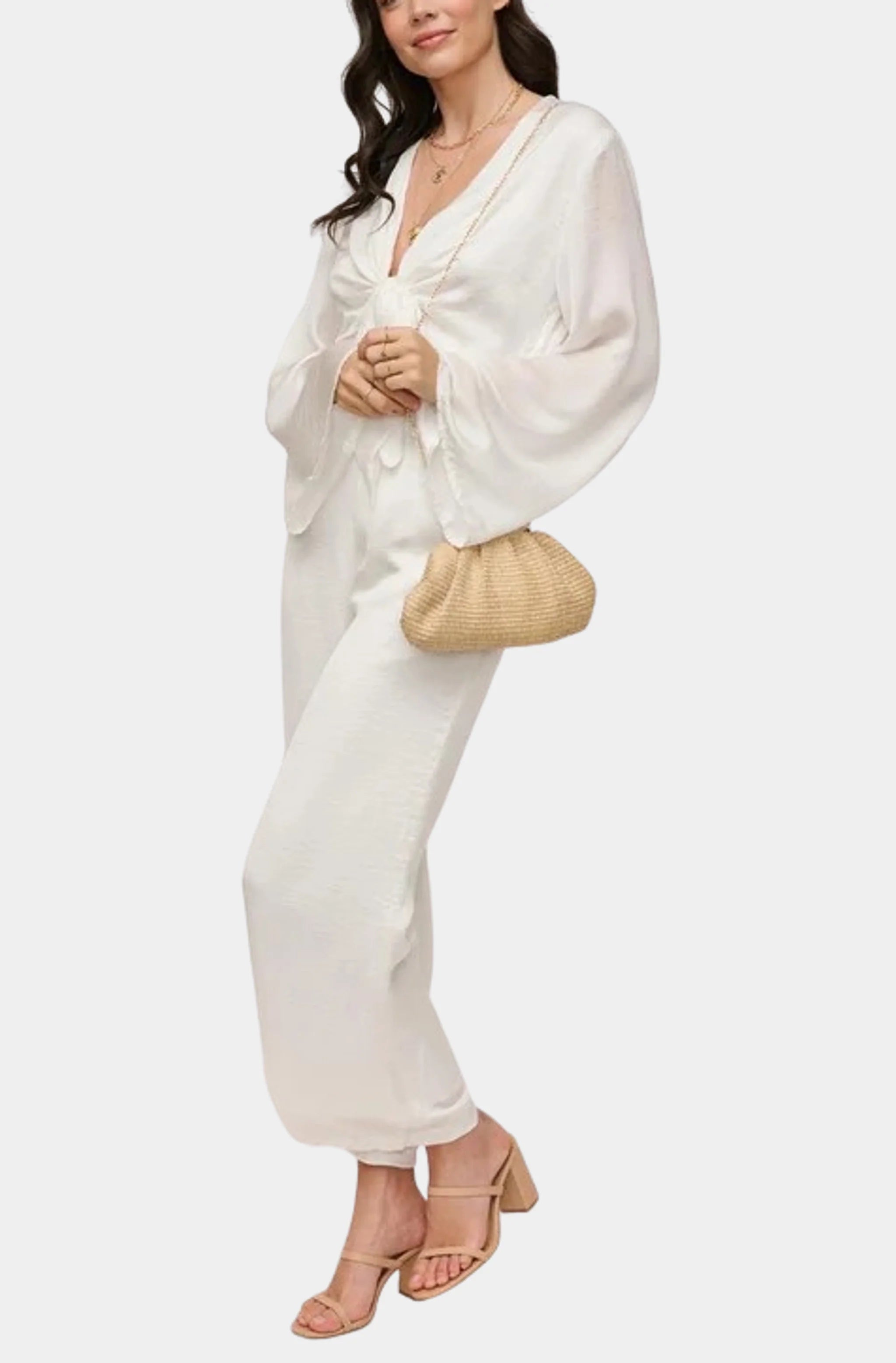 Triana Straw Frame Clutch