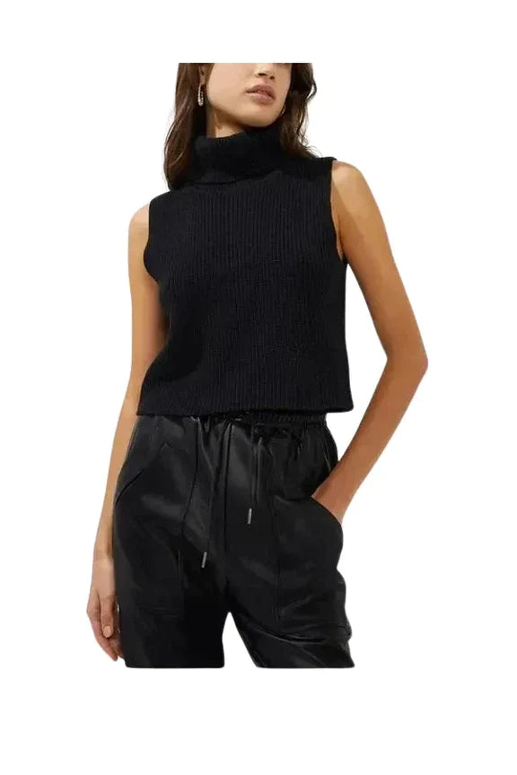 Mozart Cropped Sleeveless Sweater