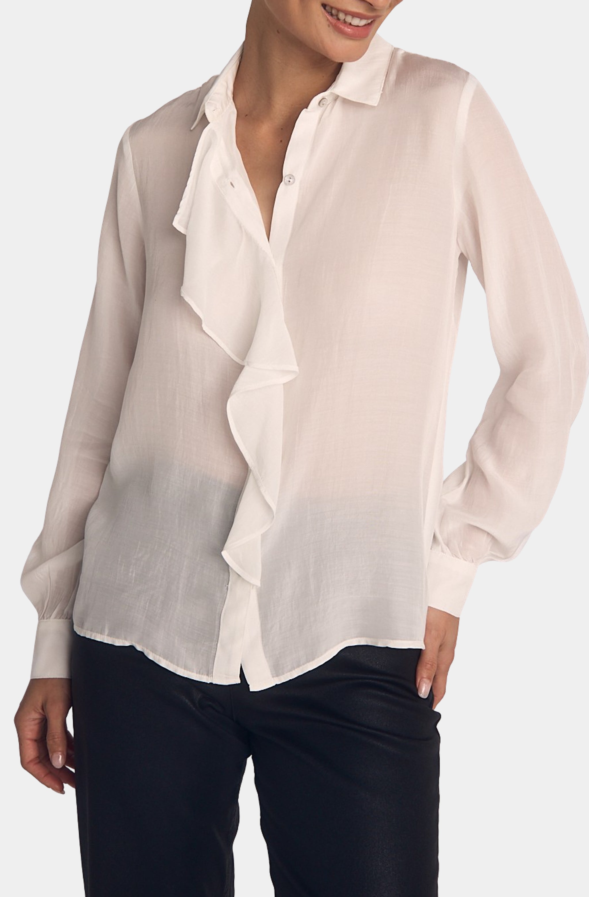 Ruffle Front Shirt