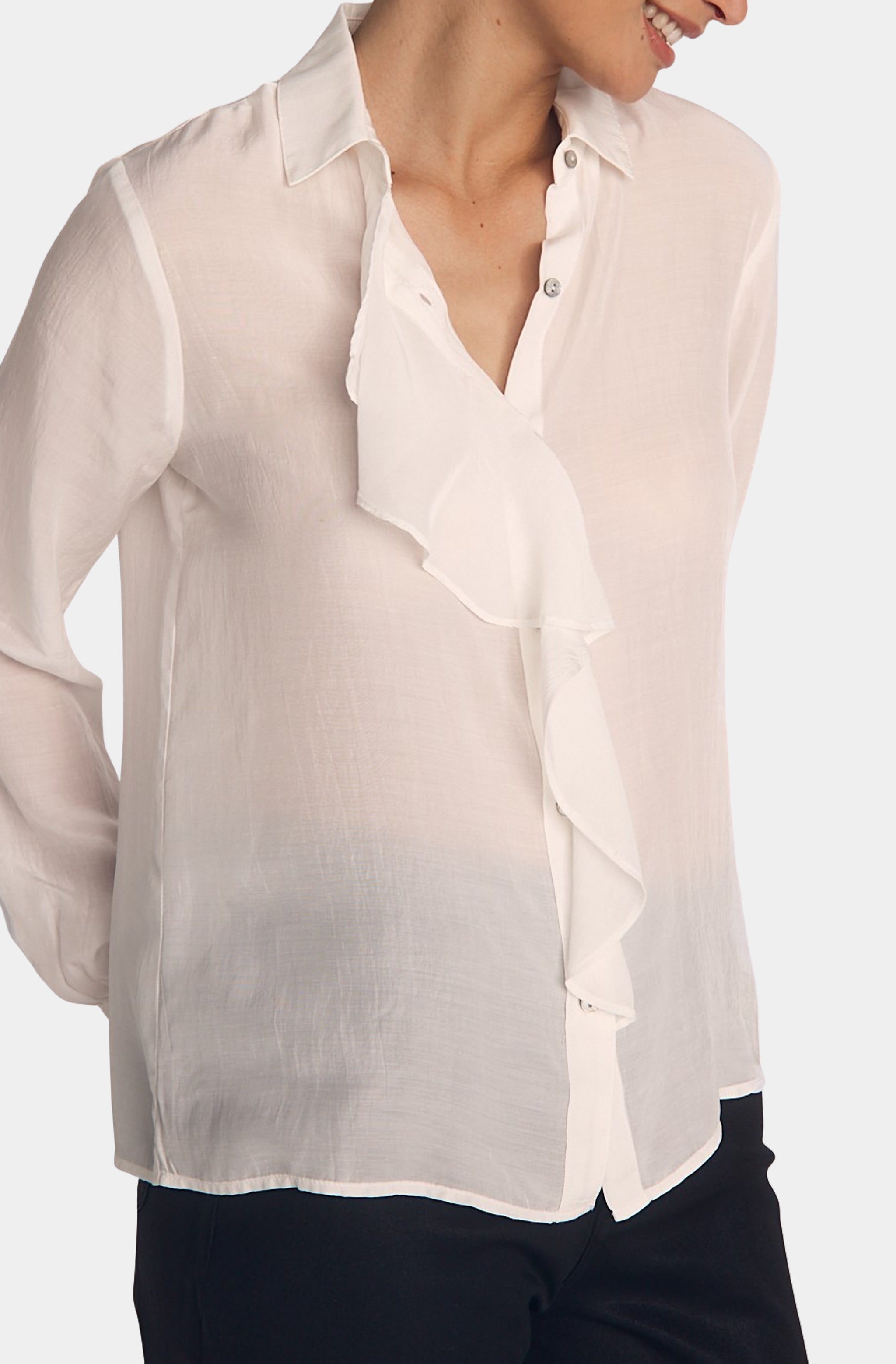 Ruffle Front Shirt