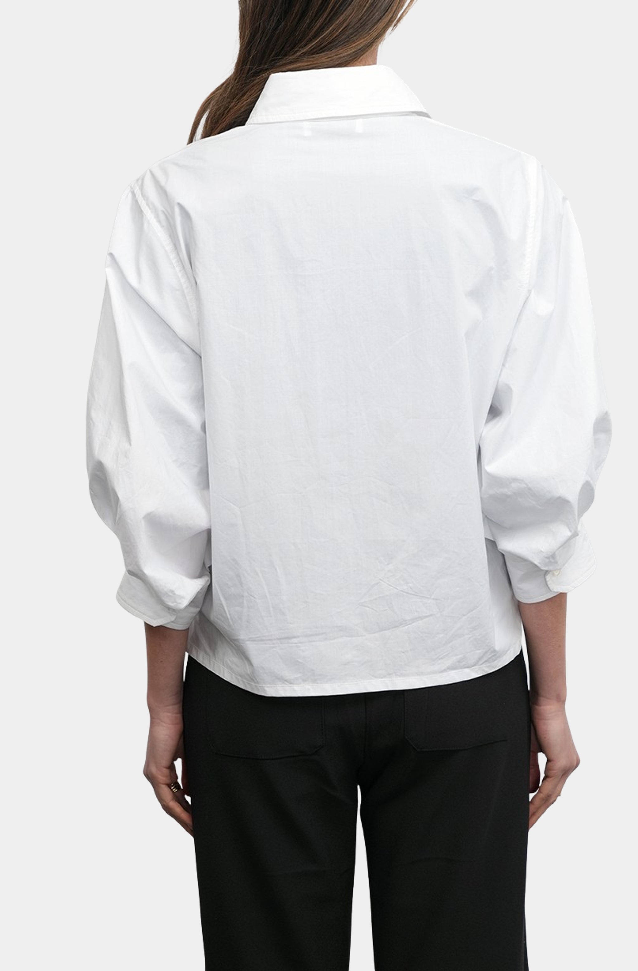 Thea Oversized Lantern Sleeve Button Down Shirt