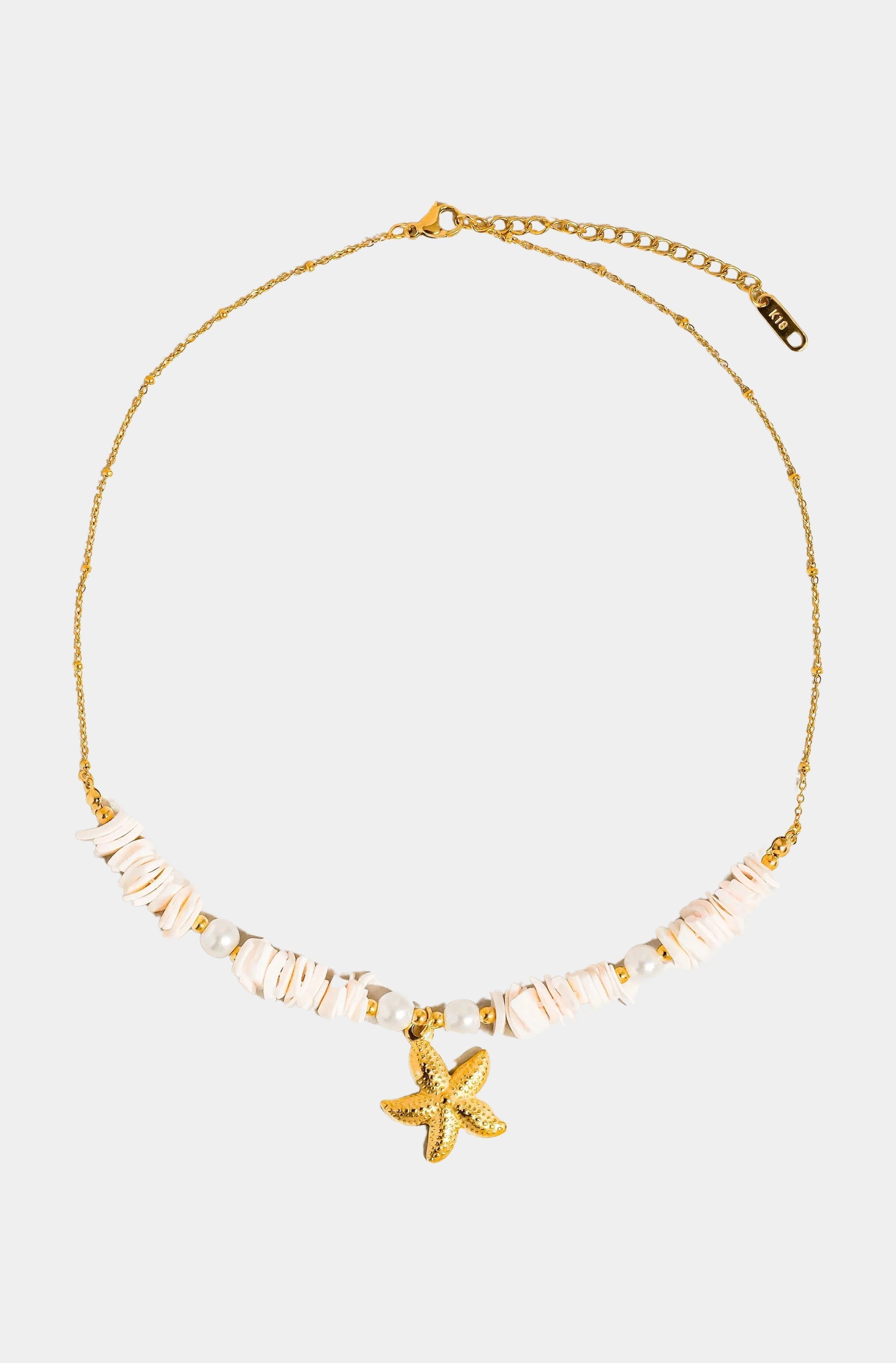 Hemline Fav Thelma Shell Star Necklace