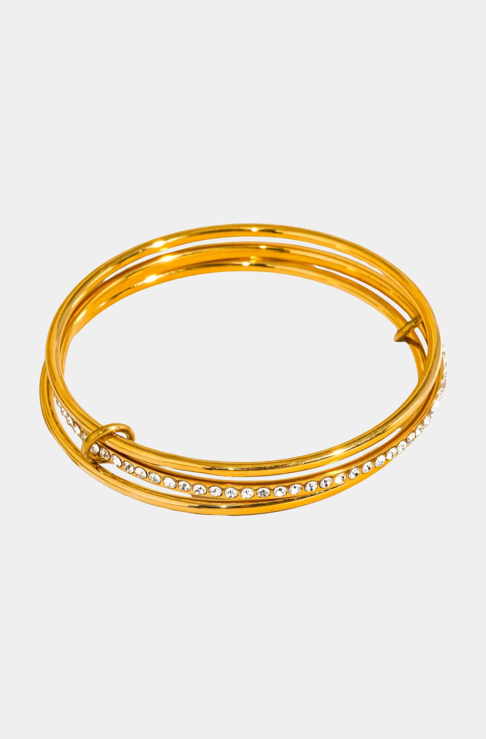 Hemline Fav Frisson Rhinestone Stack Bracelet