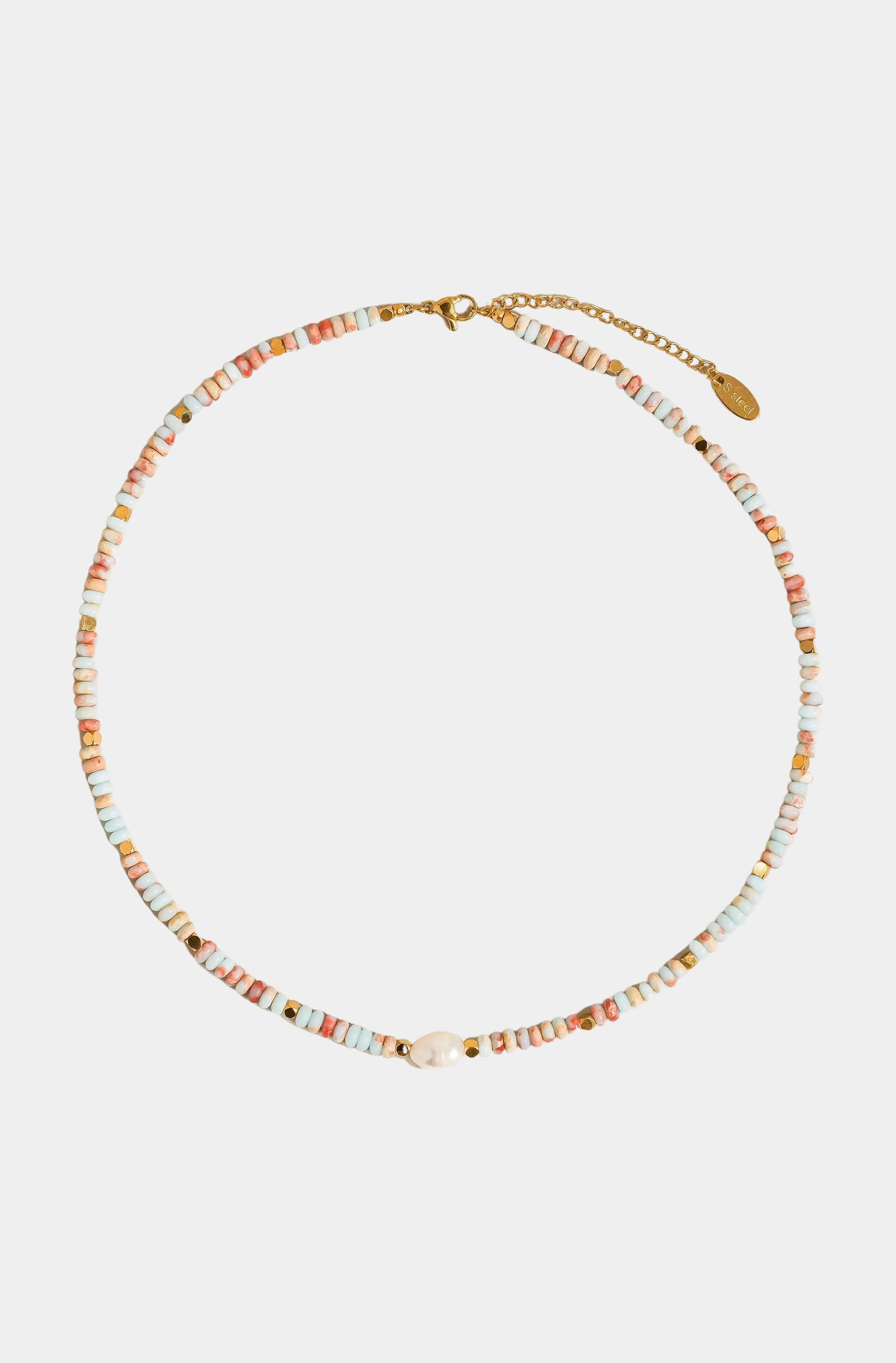 Hemline Fav Swank Boho Beaded Pearl Necklace