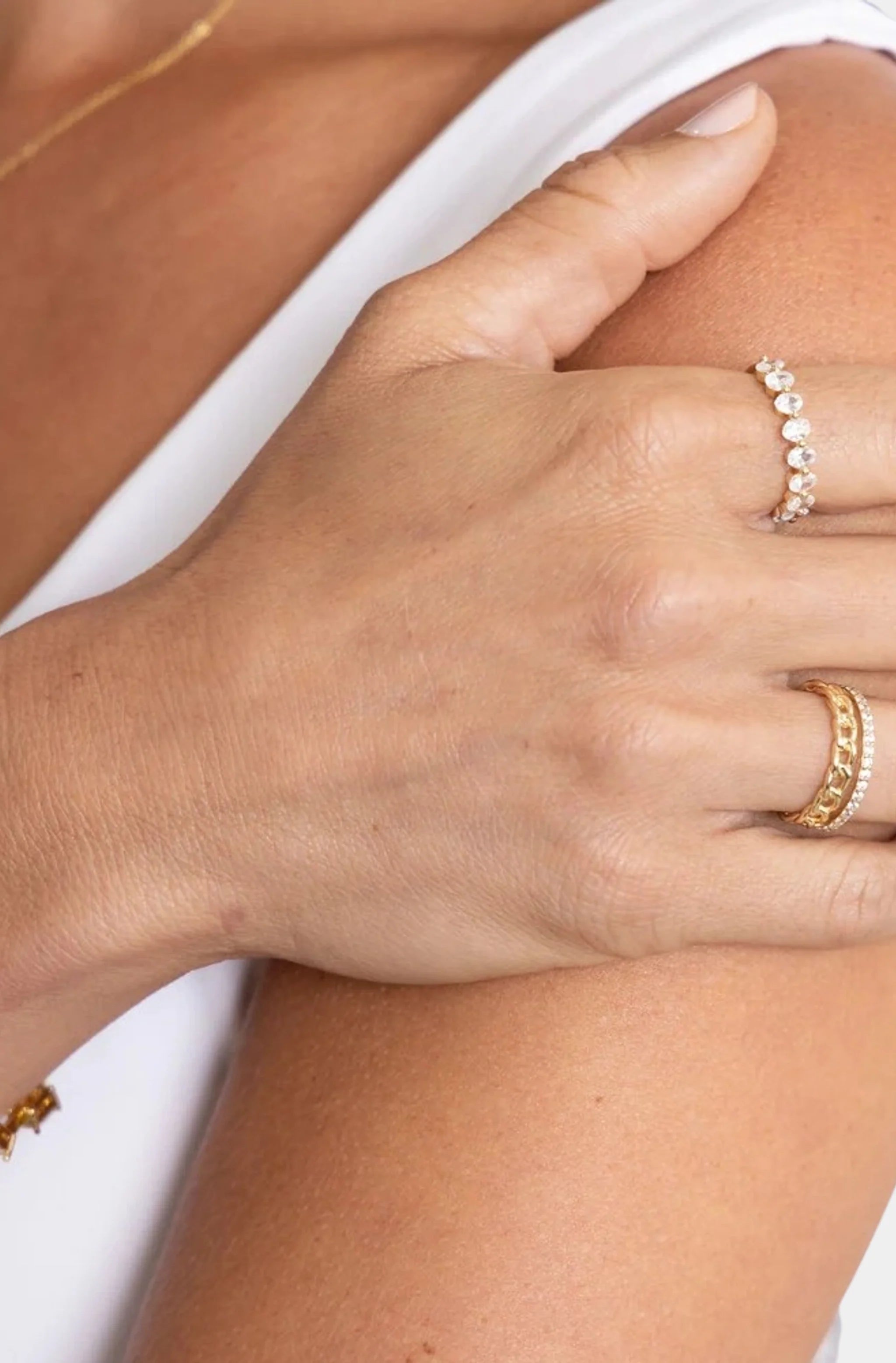 Jolene CZ Chain Ring
