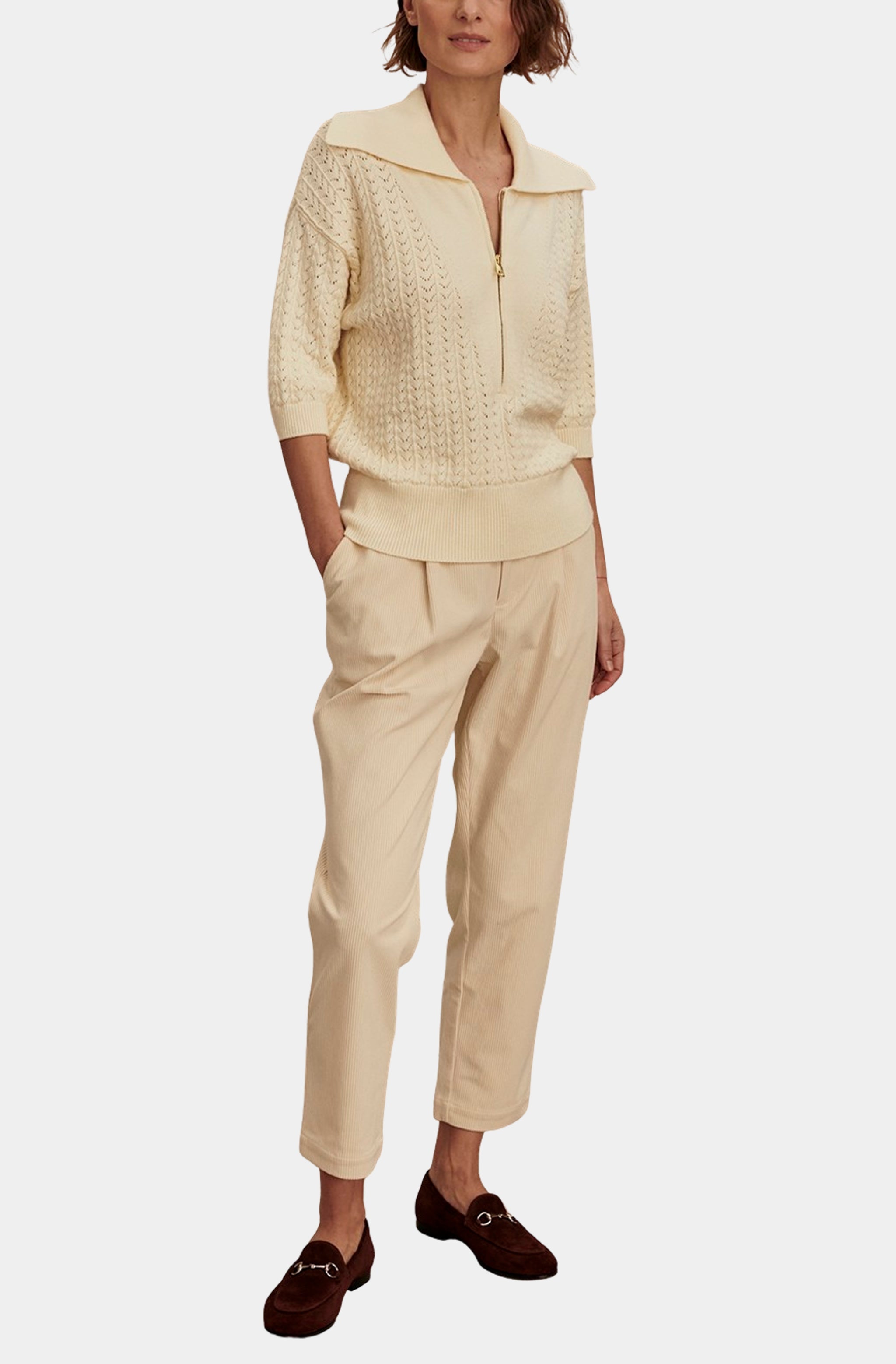 Arney Half Zip Knit Polo
