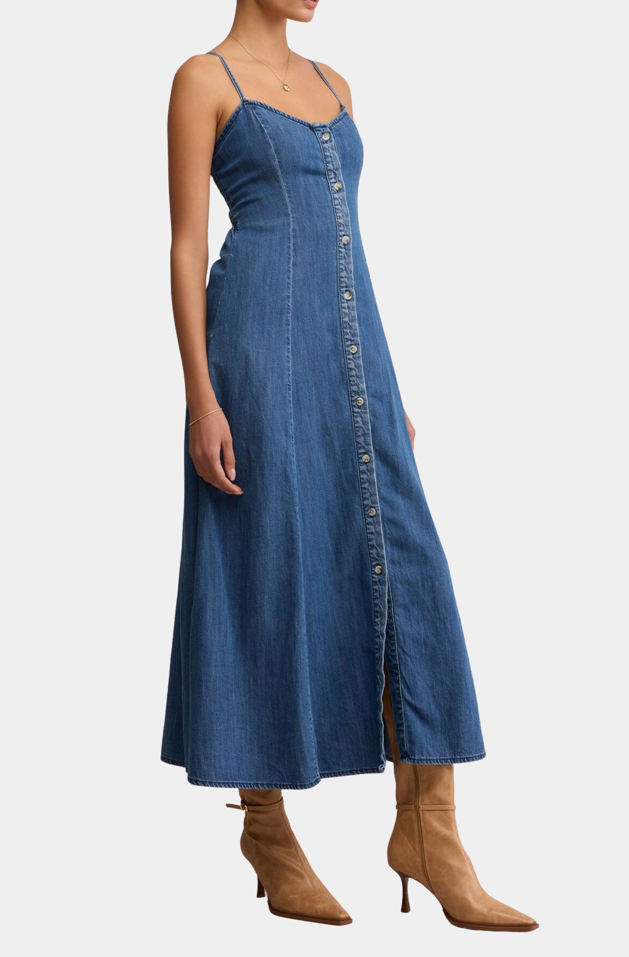 Angel Eyes Denim Midi Dress