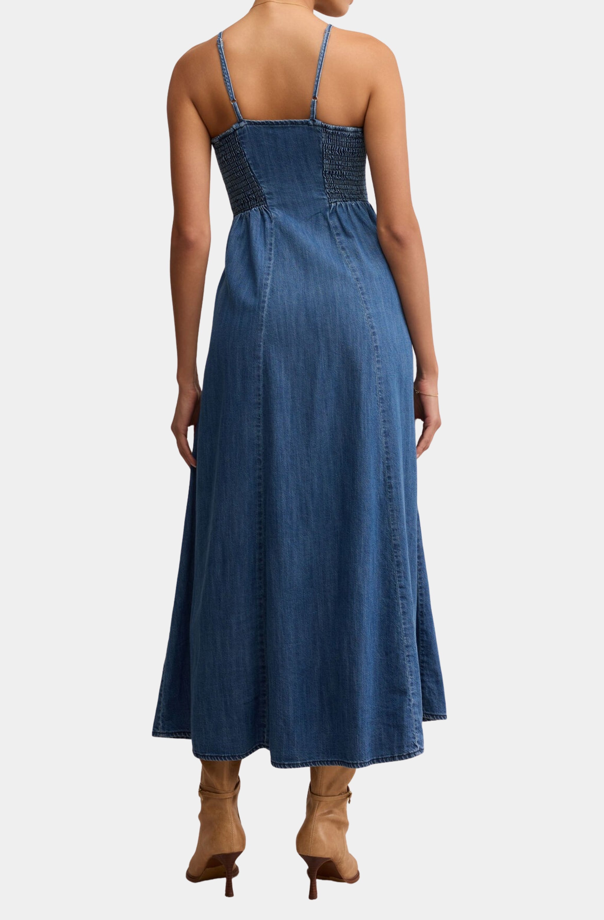 Angel Eyes Denim Midi Dress