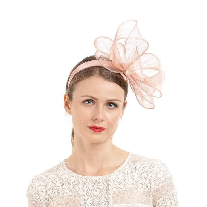 Sinmay Loop Fascinator Headband-Light Pink