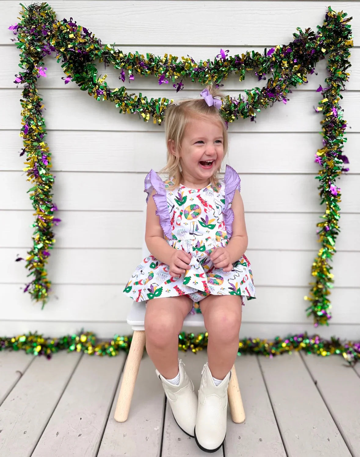 SS X HEMLINE Mardi Gras Diaper Set