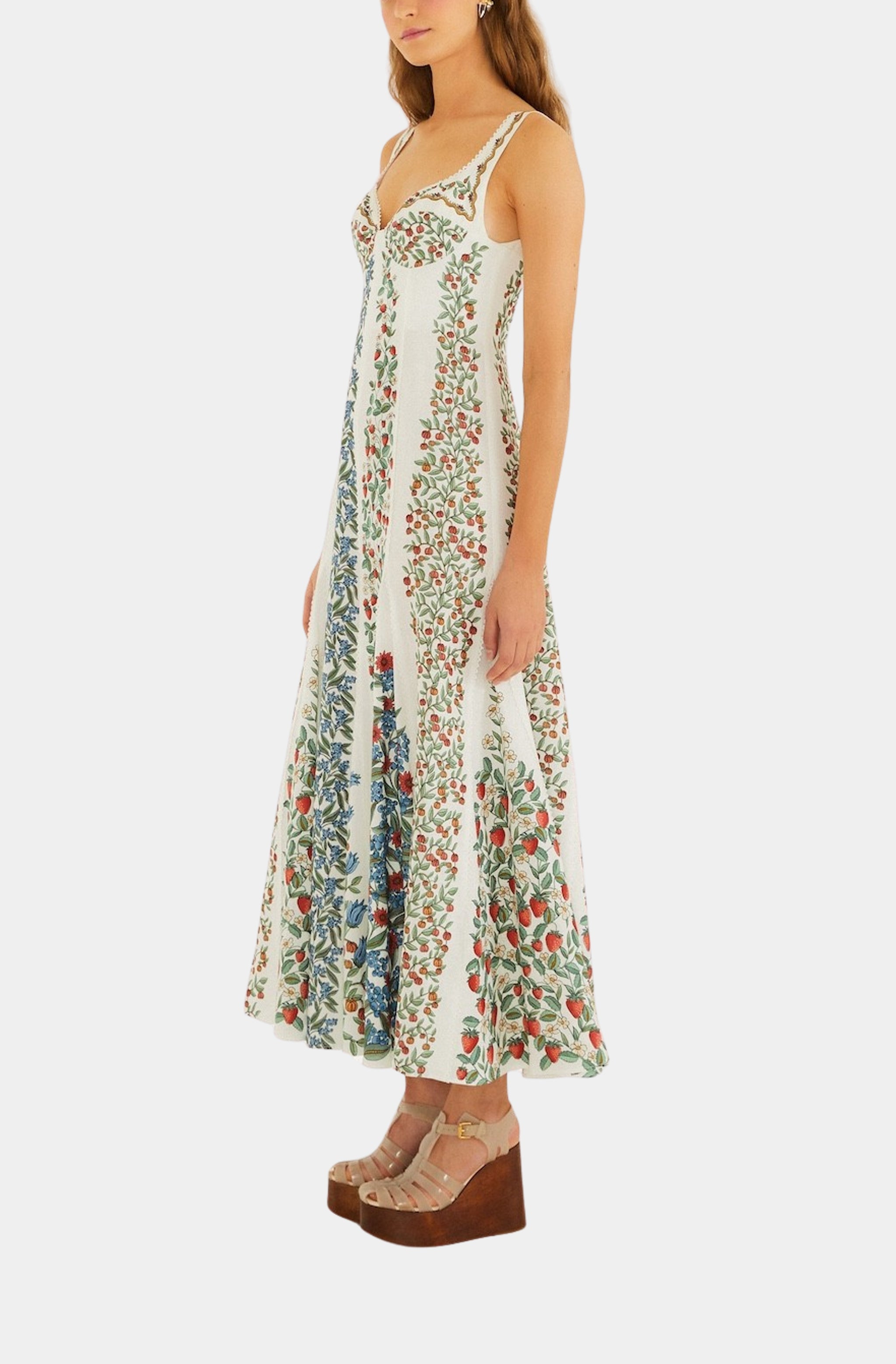 Fruit Beauty Off-White Maxi Dress