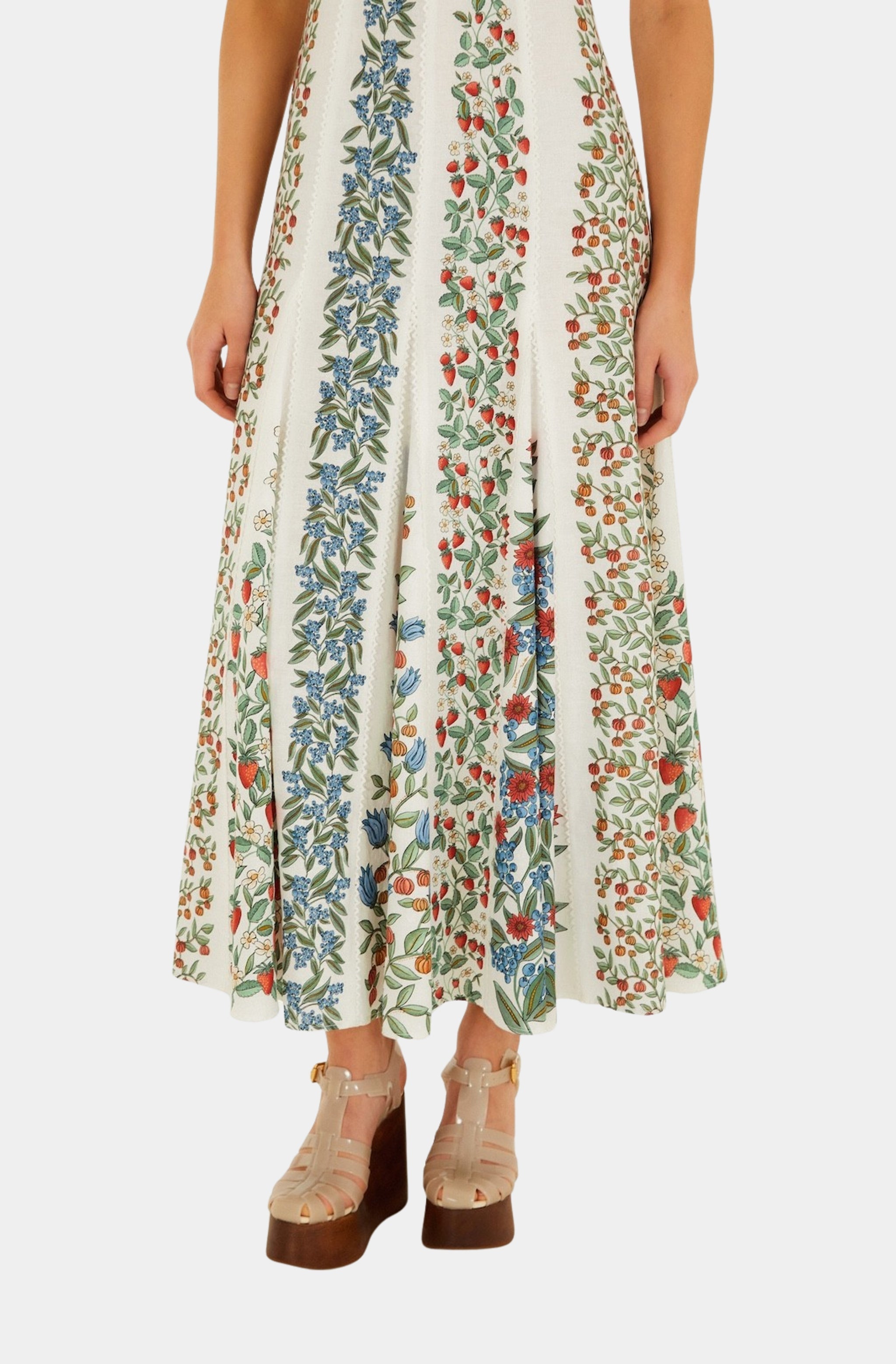 Fruit Beauty Off-White Maxi Dress