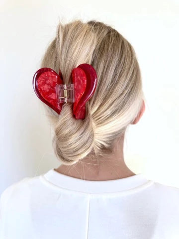 Handmade Double Heart Claw Hair Clip