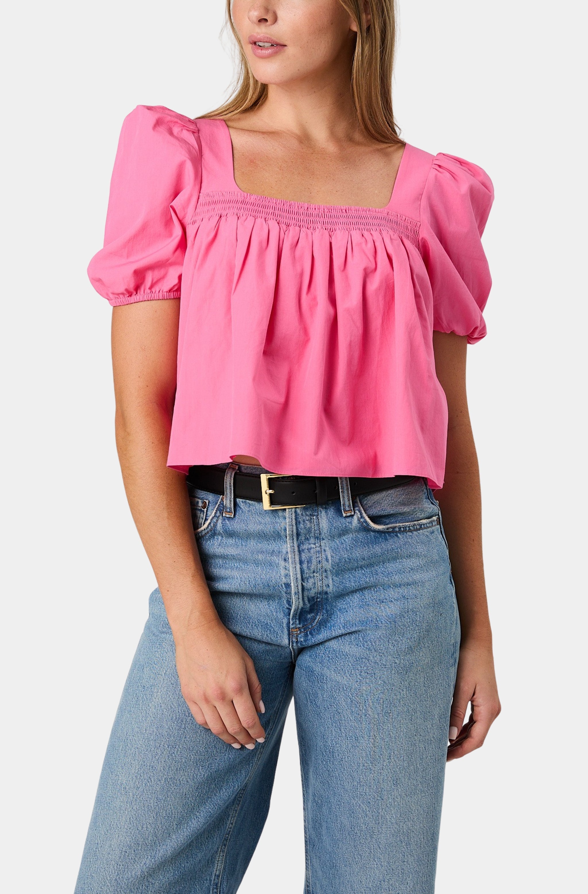 Cambria Cotton Puff Sleeve Top