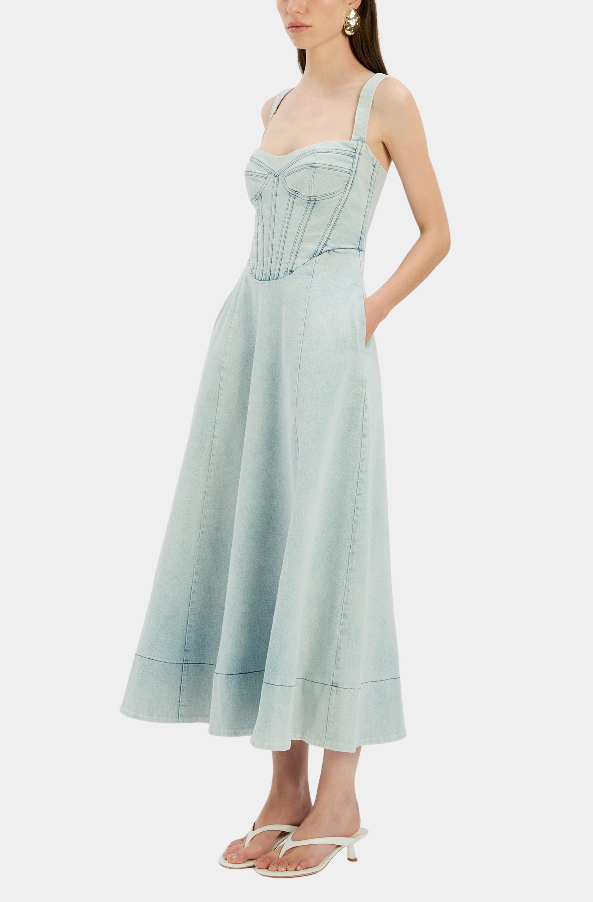 Lilah Denim Midi Dress