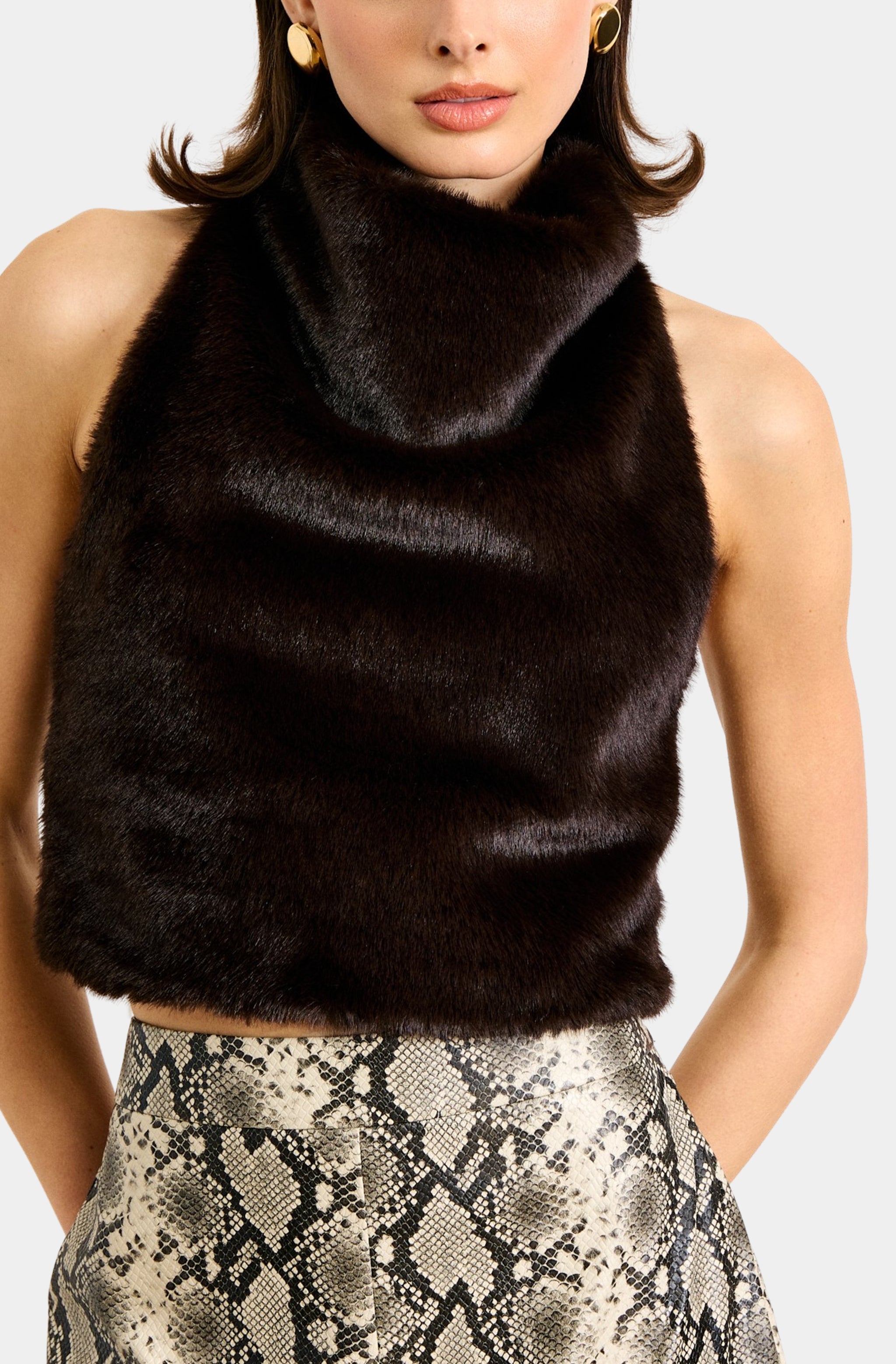 Cassidy Faux Fur Top – Hemline Heights