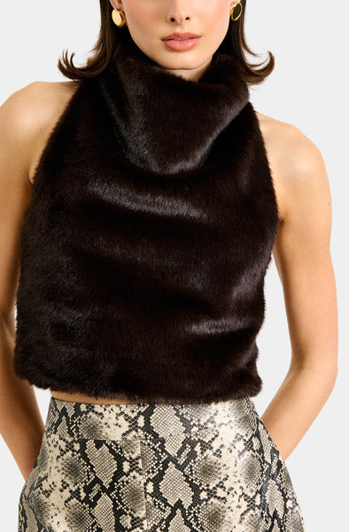 Cassidy Faux Fur Top – Hemline Heights