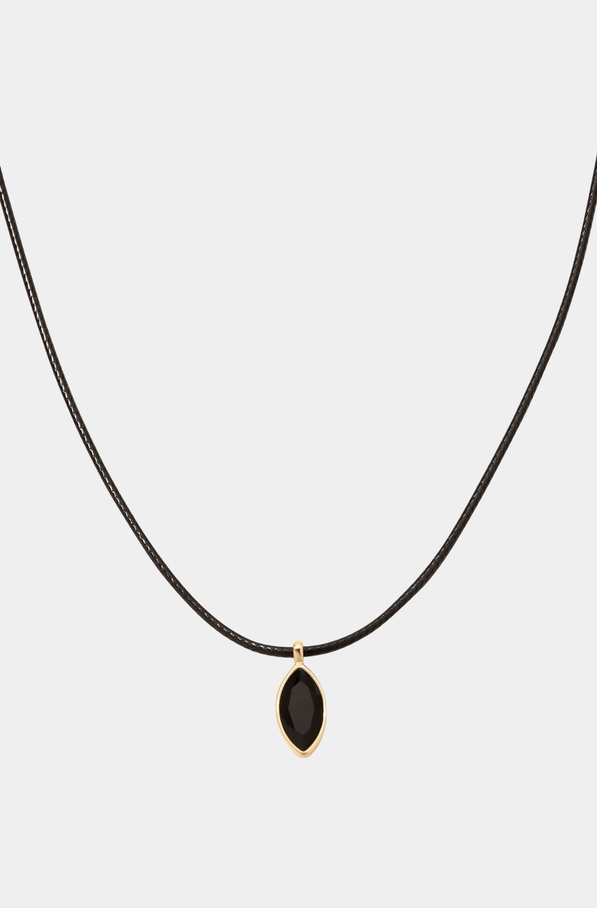 Marquise Onyx Pendant Cord
Necklace