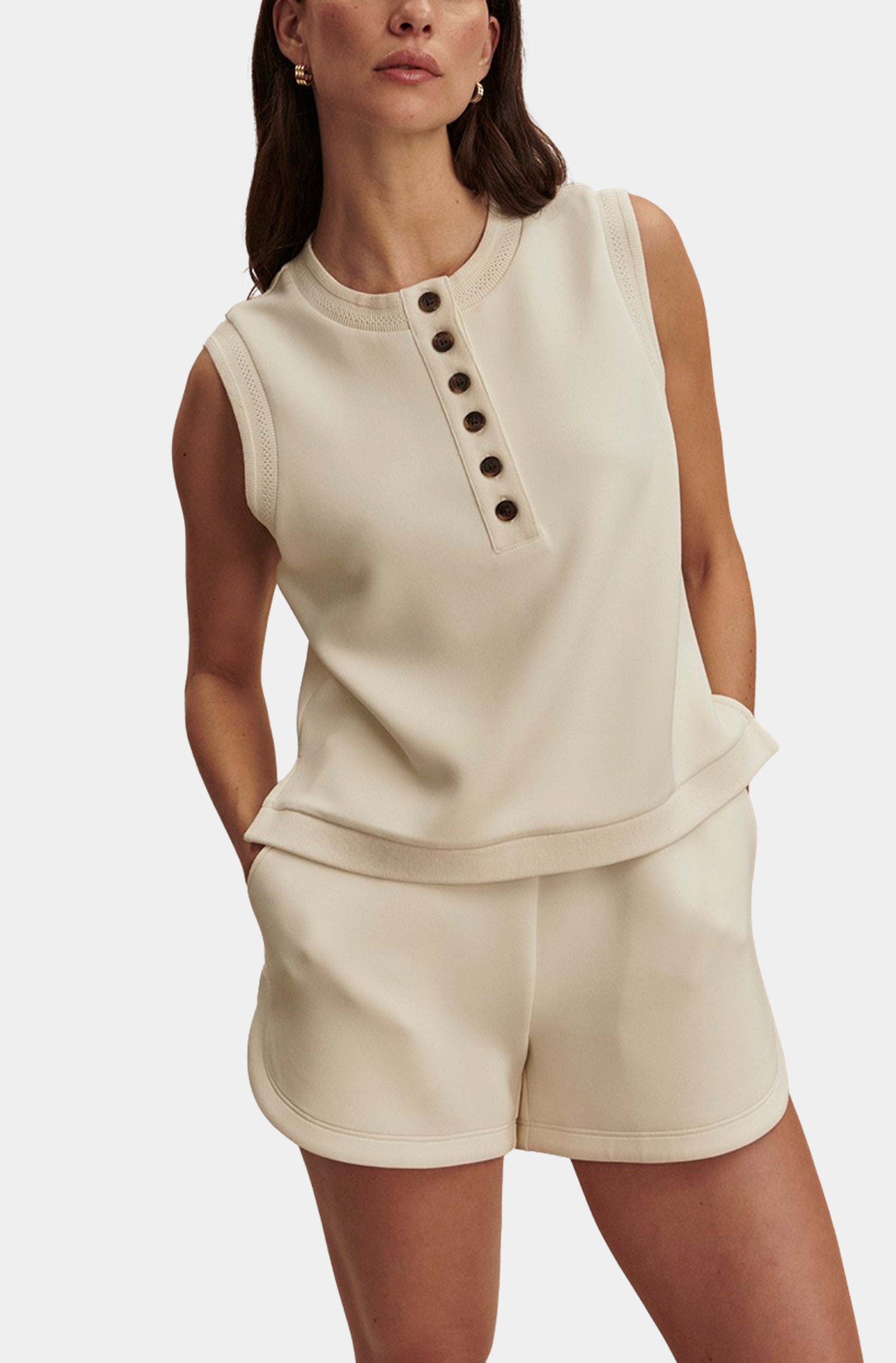 Marla Button Placket Tank