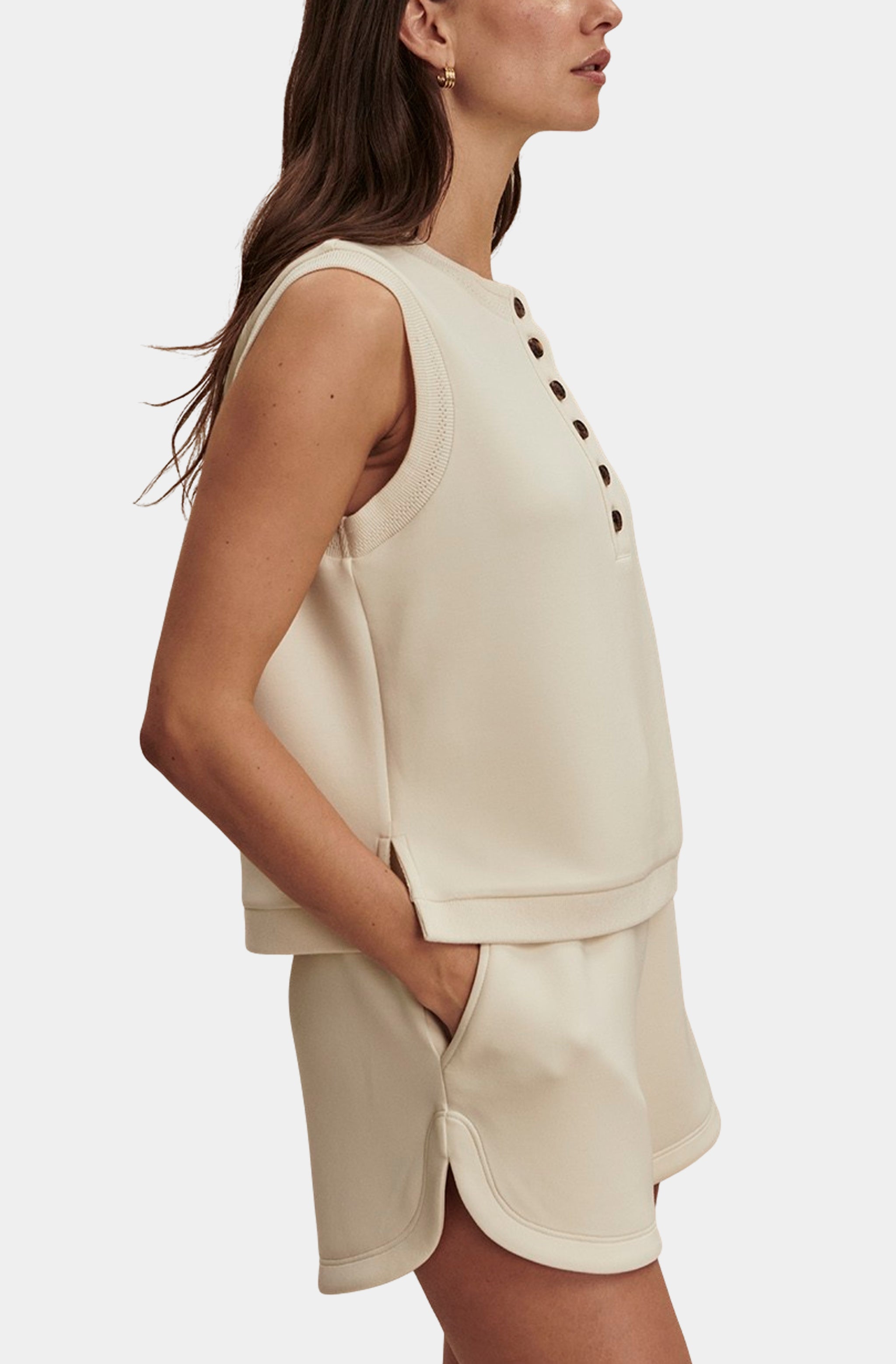Marla Button Placket Tank