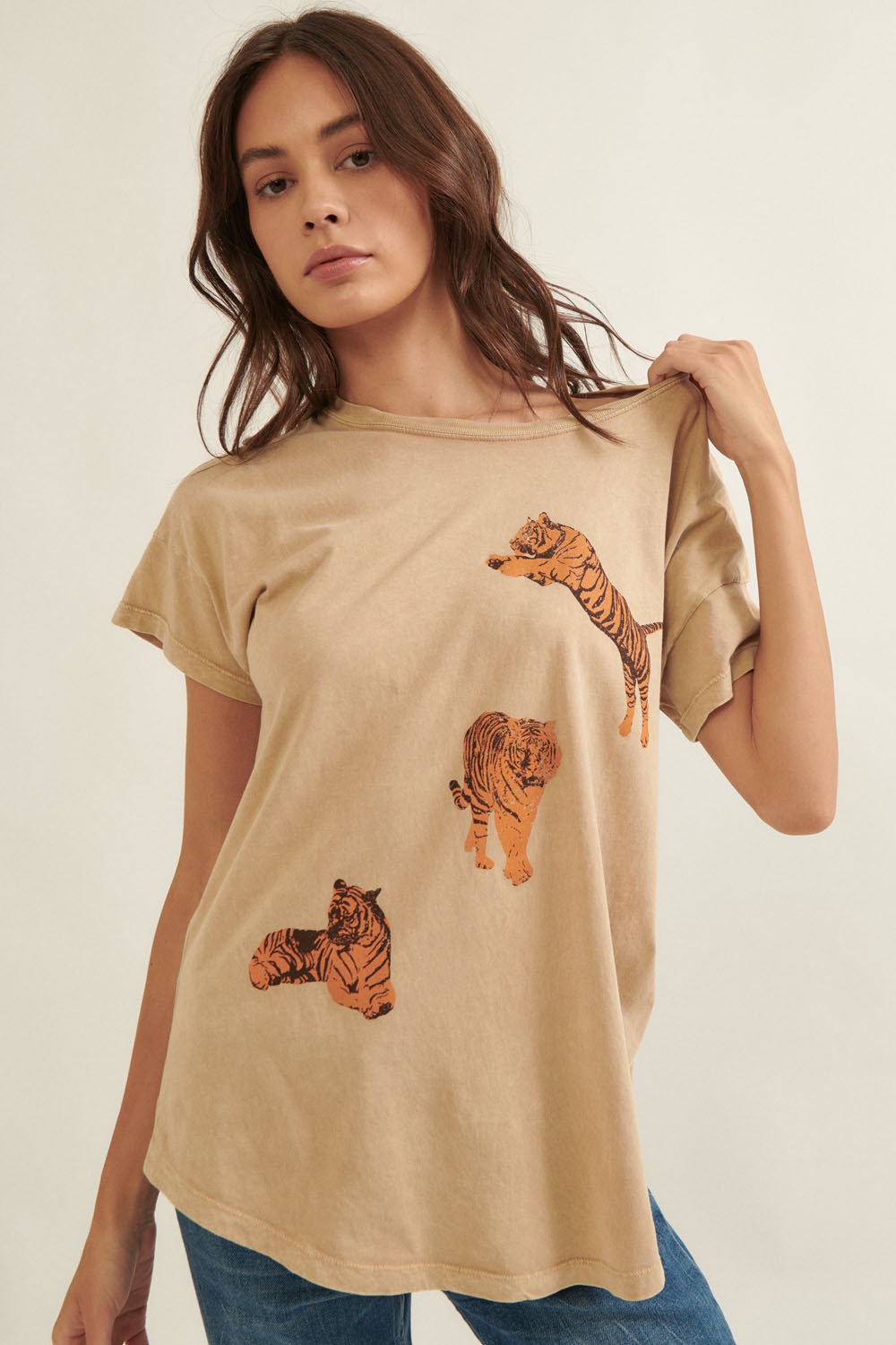 Taupe Tiger Tee