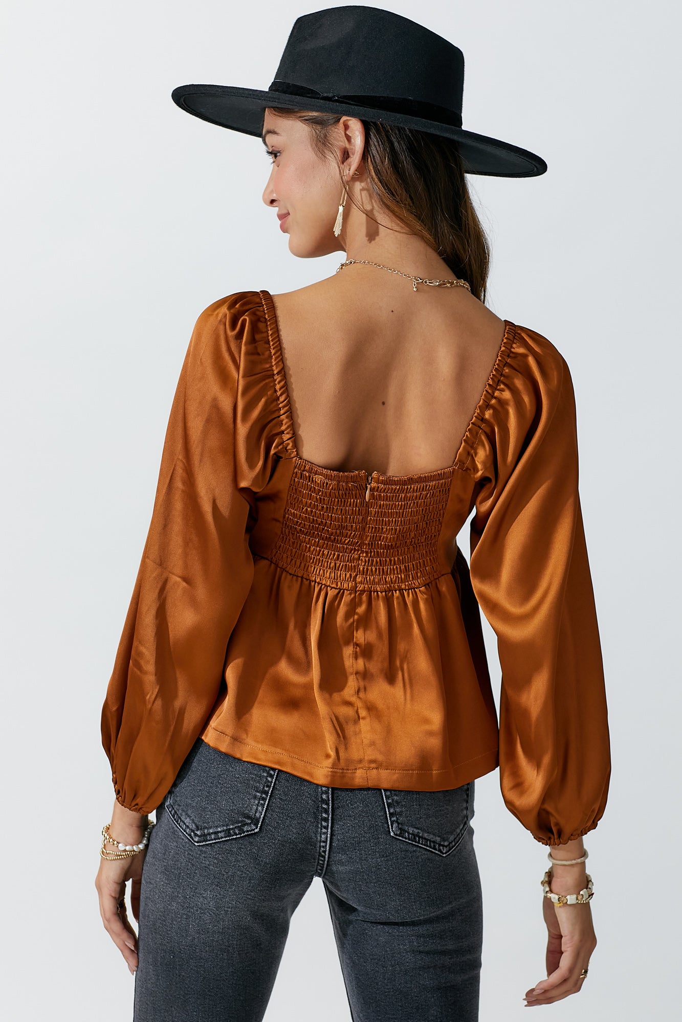 Satin Baby Doll Top