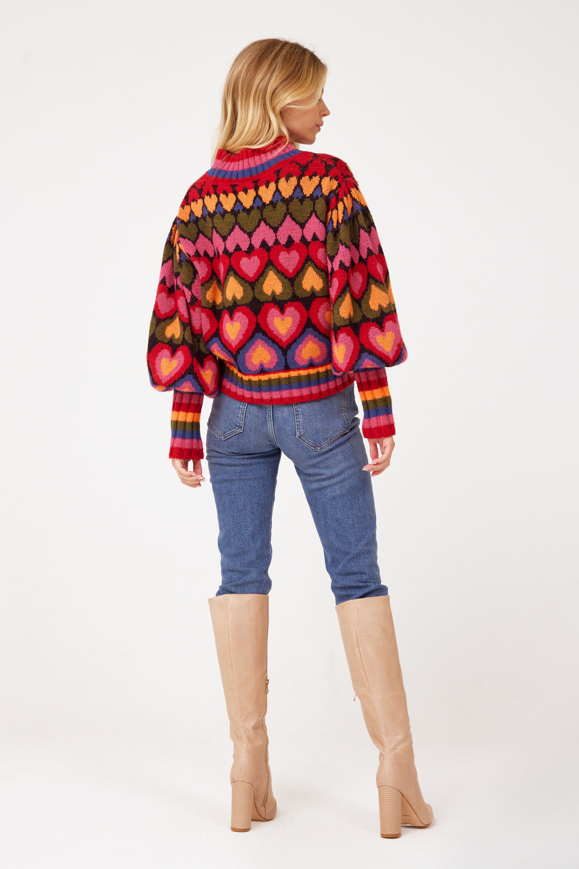 Full Of Hearts Jacquard Sweater