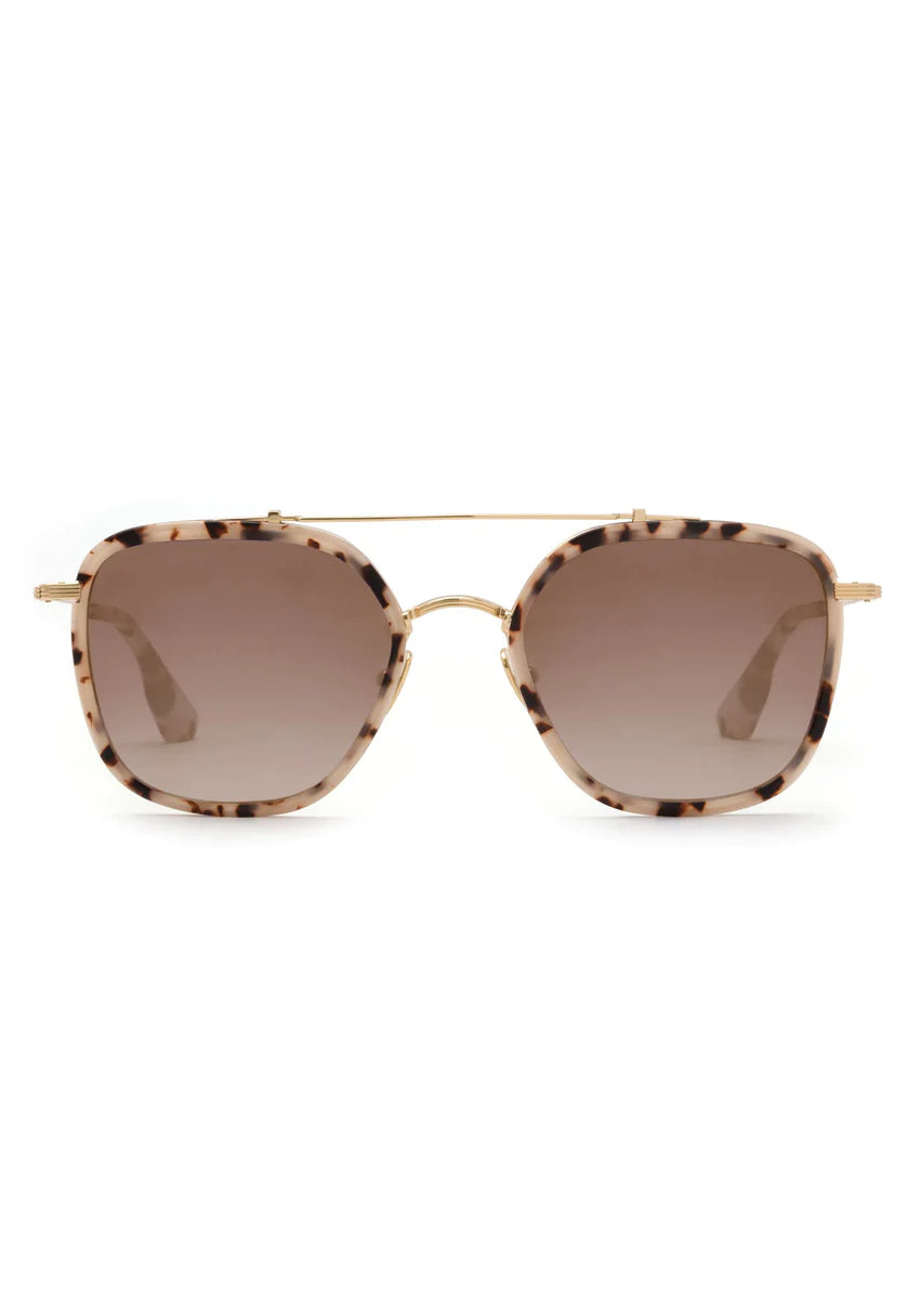 Austin Sunglasses Matte Oyster 24K Titanium Mirrored