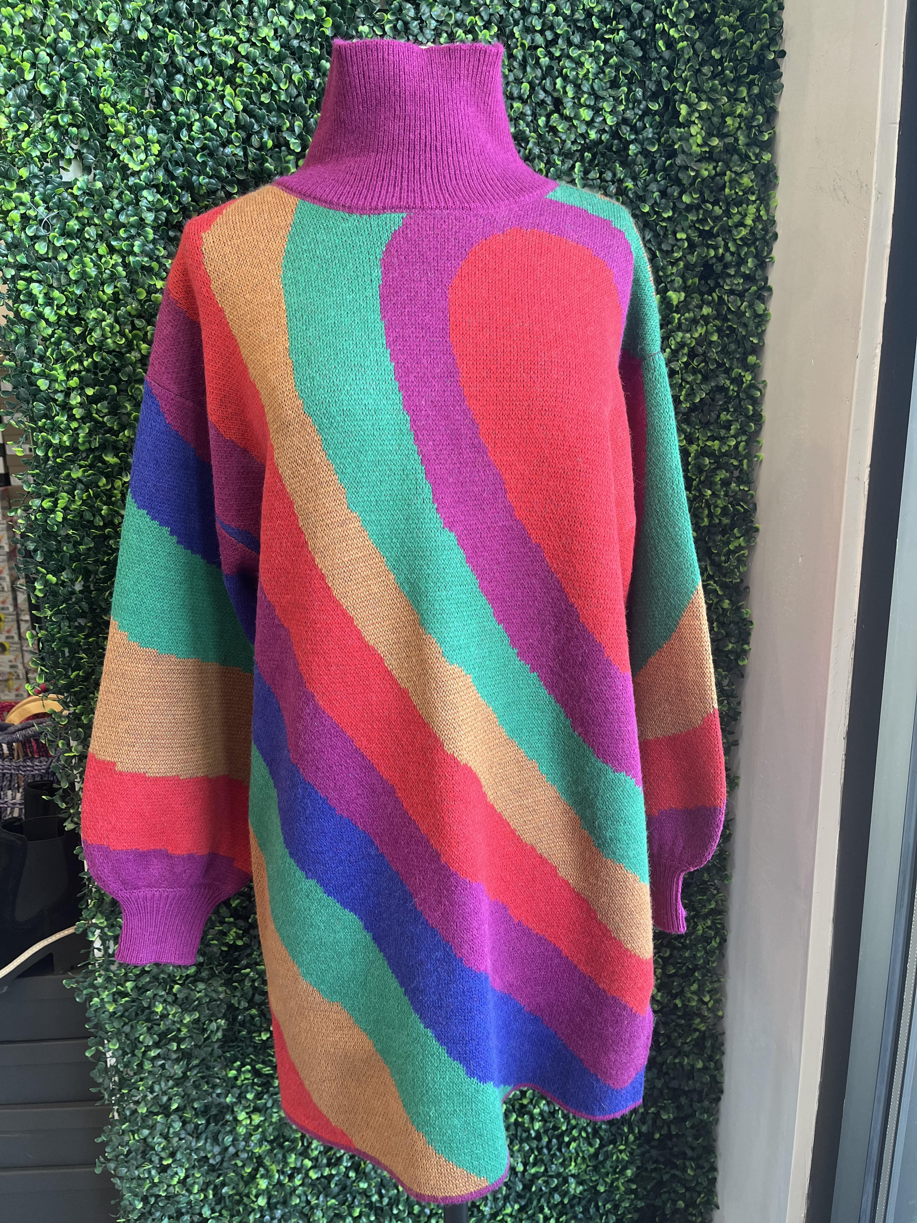 Rainbow Wild Hearts Sweater dress